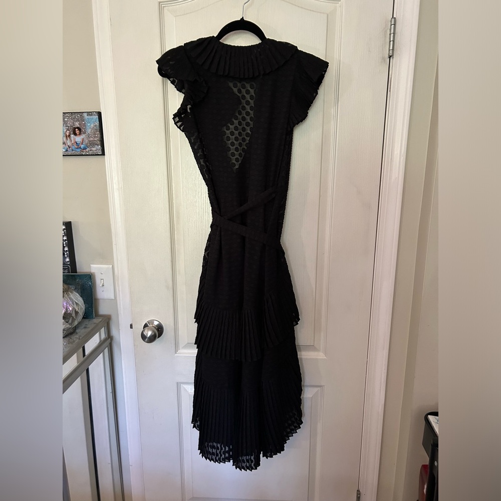 * Host Pick * Zimmermann Black Wrap Plisse Dress